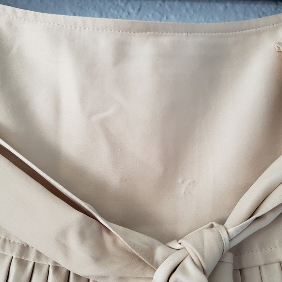 Sold! Gold belted pleated high waist midi skirt - Picture 8 of 8